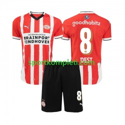 PSV Eindhoven Djeca Domaći Nogometni Dres Sergino Dest 8 2024-2025 Kratki Rukavi
