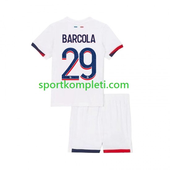 Paris Saint-Germain Djeca Gostujući Nogometni Dres Bradley Barcola 29 2024-2025 Kratki Rukavi
