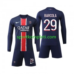 Paris Saint-Germain Djeca Domaći Nogometni Dres Bradley Barcola 29 2024-2025 Dugi Rukavi