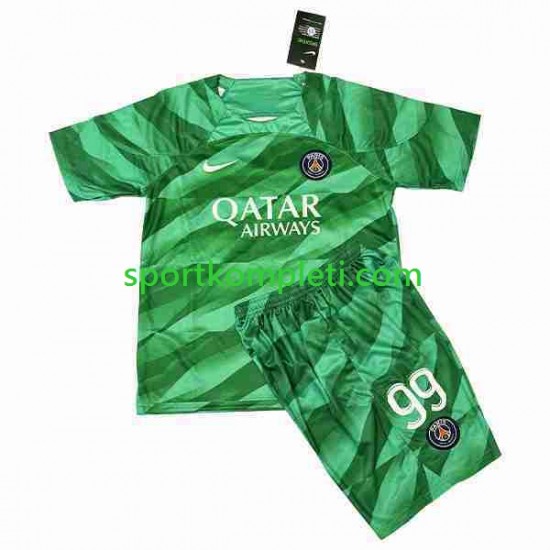 Paris Saint-Germain Vratar Djeca Domaći Nogometni Dres Donnarumma 99 2023-2024 Kratki Rukavi