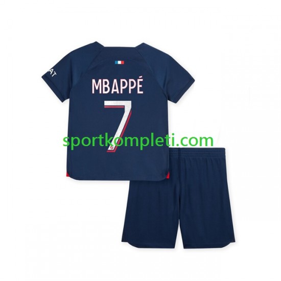 Paris Saint-Germain Djeca Domaći Nogometni Dres Mbappe 7 2023-2024 Kratki Rukavi