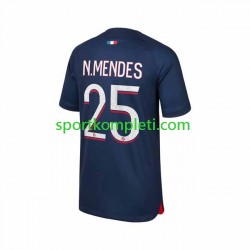 Paris Saint-Germain Muškarci Domaći Nogometni Dres N.Mendes 25 2023-2024 Kratki Rukavi