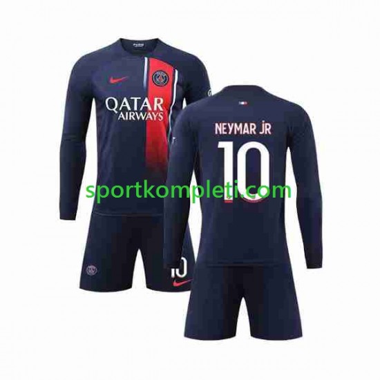 Paris Saint-Germain Djeca Domaći Nogometni Dres Neymar Jr 10 2023-2024 Dugi Rukavi