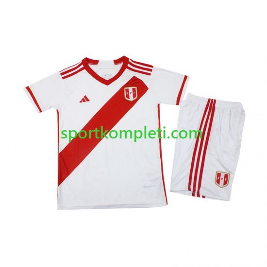 Peru Djeca Domaći Nogometni Dres 2023 Kratki Rukavi