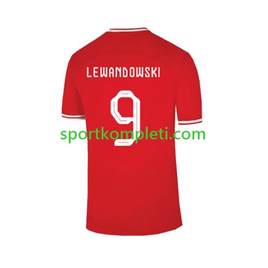 Poljska Muškarci Gostujući Nogometni Dres Lewandowski 9 World Cup 2022 Kratki Rukavi