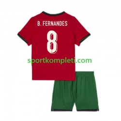 Portugal Djeca Domaći Nogometni Dres Bruno Fernandes 8 Euro 2024 Kratki Rukavi