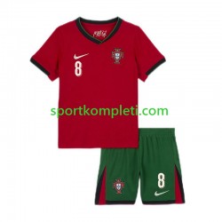 Portugal Djeca Domaći Nogometni Dres Bruno Fernandes 8 Euro 2024 Kratki Rukavi