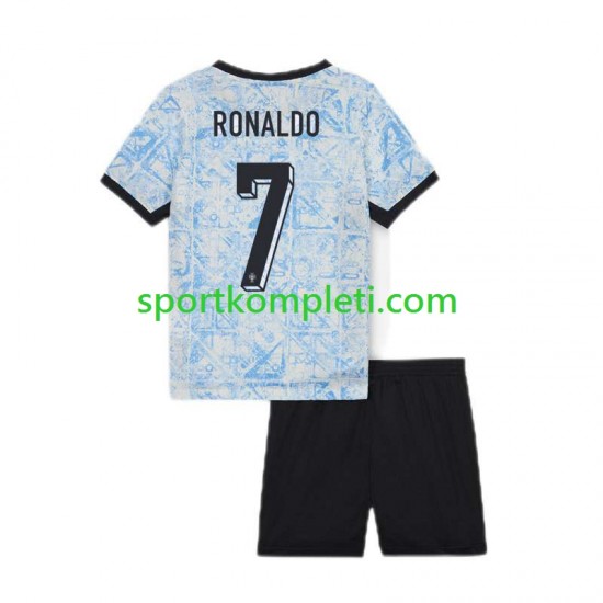 Portugal Djeca Gostujući Nogometni Dres Cristiano Ronaldo 7 Euro 2024 Kratki Rukavi