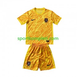 Portugal Vratar Žuta boja Djeca Domaći Nogometni Dres Euro 2024 Kratki Rukavi