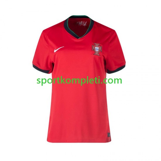 Portugal Žene Domaći Nogometni Dres Euro 2024 Kratki Rukavi