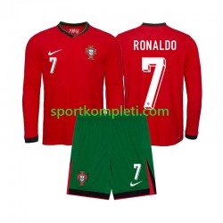 Portugal Djeca Domaći Nogometni Dres Ronaldo 7 Euro 2024 Dugi Rukavi