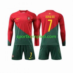 Portugal Djeca Domaći Nogometni Dres Ronaldo 7 World Cup 2022 Dugi Rukavi