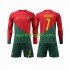 Portugal Djeca Domaći Nogometni Dres Ronaldo 7 World Cup 2022 Dugi Rukavi