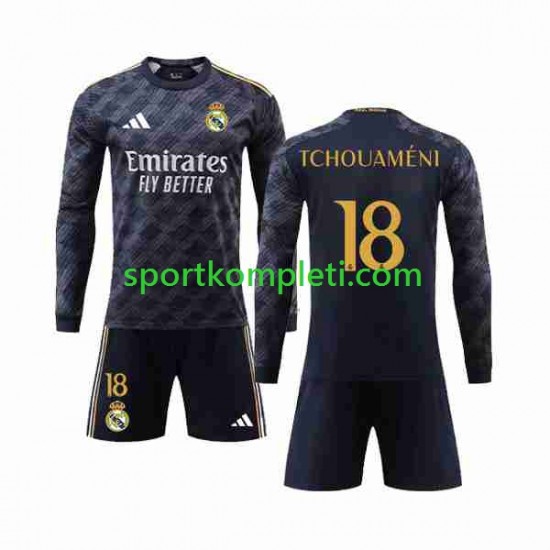Real Madrid Djeca Gostujući Nogometni Dres Aurelien Tchouameni 18 2023-2024 Dugi Rukavi