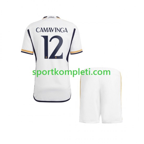 Real Madrid Djeca Domaći Nogometni Dres Camavinga 12 2023-2024 Kratki Rukavi