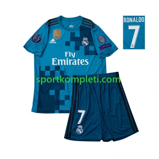 Real Madrid Retro Djeca Treći Nogometni Dres Cristiano Ronaldo 7 2017 Kratki Rukavi