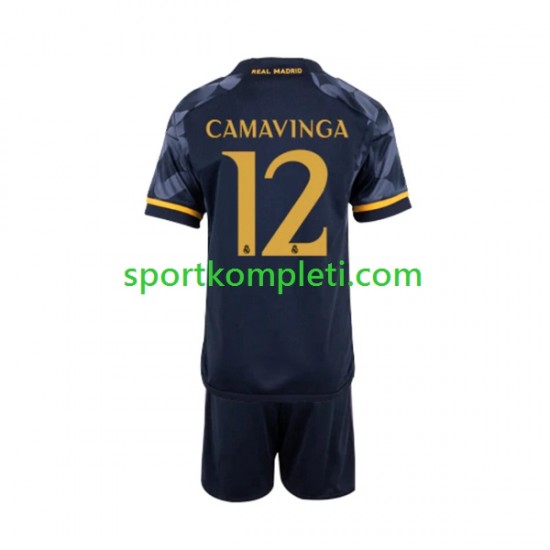 Real Madrid Djeca Gostujući Nogometni Dres EDUARDO CAMAVINGA 12 2023-2024 Kratki Rukavi