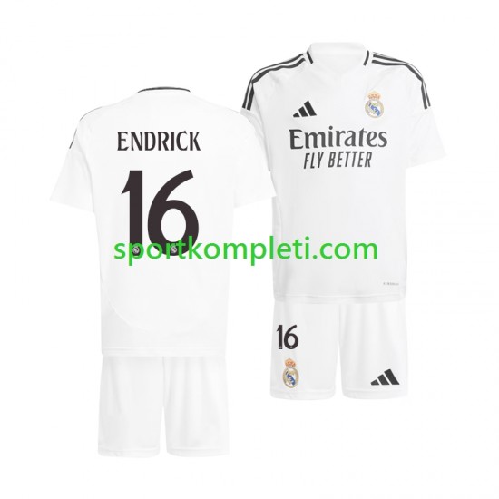 Real Madrid Djeca Domaći Nogometni Dres ENDRICK 16 2024-2025 Kratki Rukavi