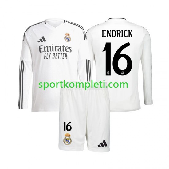 Real Madrid Djeca Domaći Nogometni Dres Endrick 16 2024-2025 Dugi Rukavi
