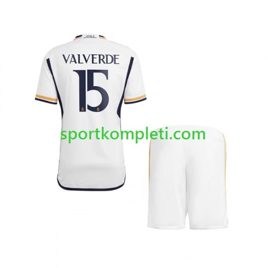 Real Madrid Djeca Domaći Nogometni Dres Federico Valverde 15 2023-2024 Kratki Rukavi
