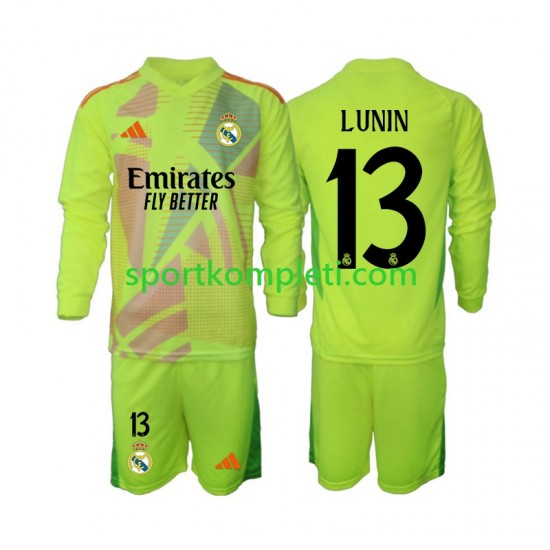Real Madrid Vratar Djeca Četvrti Nogometni Dres Lunin 13 2024-2025 Dugi Rukavi