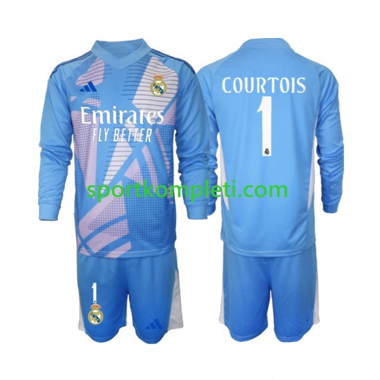 Real Madrid Vratar Djeca Domaći Nogometni Dres Thibaut Courtois 1 2024-2025 Dugi Rukavi