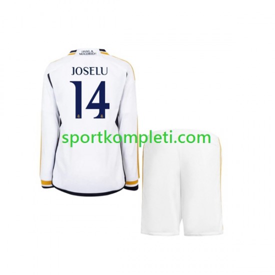 Real Madrid Djeca Domaći Nogometni Dres JOSELU 14 2023-2024 Dugi Rukavi