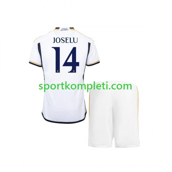 Real Madrid Djeca Domaći Nogometni Dres JOSELU 14 2023-2024 Kratki Rukavi