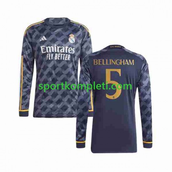 Real Madrid Muškarci Gostujući Nogometni Dres Jude Bellingham 5 2023-2024 Dugi Rukavi