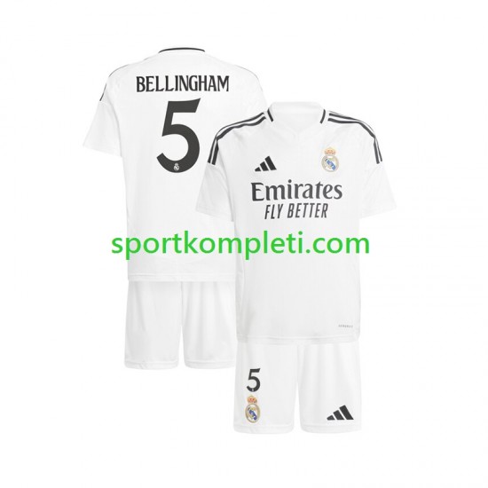 Real Madrid Bijela Djeca Domaći Nogometni Dres Jude Bellingham 5 2024-2025 Kratki Rukavi