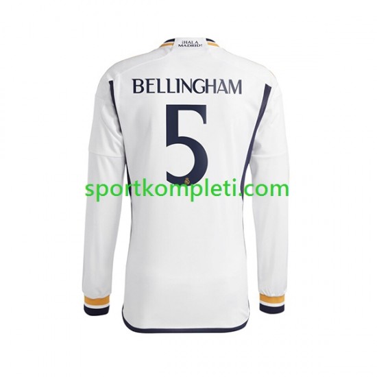 Real Madrid Muškarci Domaći Nogometni Dres Jude Bellingham 5 2023-2024 Dugi Rukavi