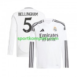Real Madrid Bijela Muškarci Domaći Nogometni Dres Jude Bellingham 5 2024-2025 Dugi Rukavi