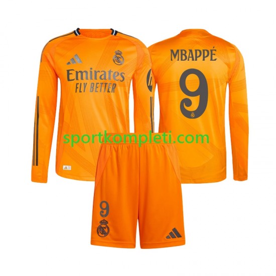 Real Madrid Djeca Gostujući Nogometni Dres Kylian Mbappe 9 2024-2025 Dugi Rukavi