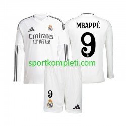 Real Madrid Djeca Domaći Nogometni Dres Kylian Mbappe 9 2024-2025 Dugi Rukavi