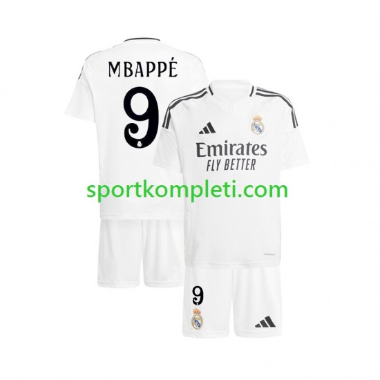 Real Madrid Bijela Djeca Domaći Nogometni Dres Kylian Mbappe 9 2024-2025 Kratki Rukavi