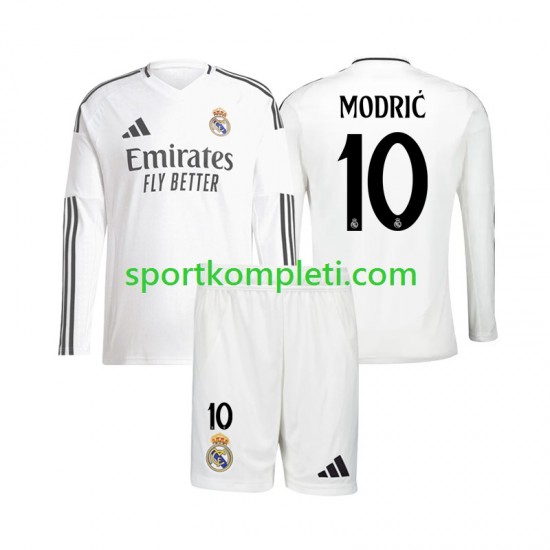 Real Madrid Djeca Domaći Nogometni Dres Luka Modric 10 2024-2025 Dugi Rukavi