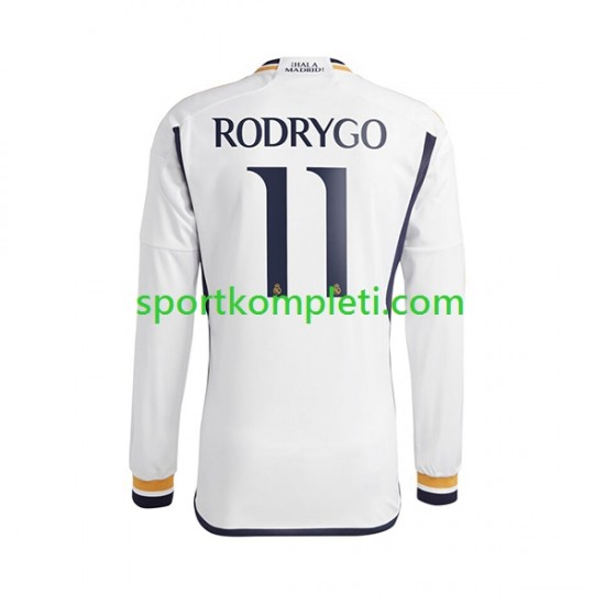 Real Madrid Muškarci Domaći Nogometni Dres Rodrygo Goes 11 2023-2024 Dugi Rukavi