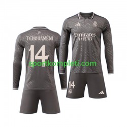 Real Madrid Djeca Gostujući Nogometni Dres Tchouameni 14 2024-2025 Dugi Rukavi