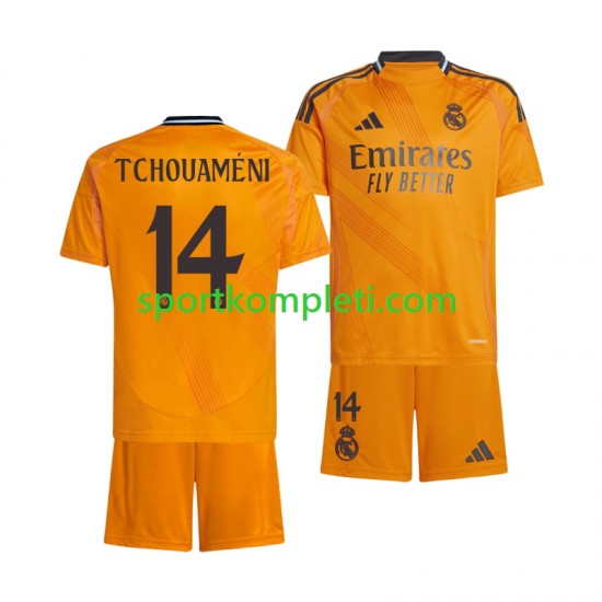 Real Madrid Djeca Gostujući Nogometni Dres Tchouameni 14 2024-2025 Kratki Rukavi