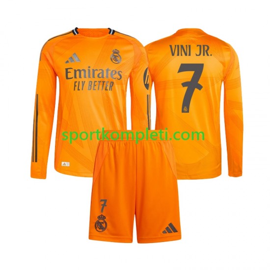 Real Madrid Djeca Gostujući Nogometni Dres Vinicius Junior 7 2024-2025 Dugi Rukavi