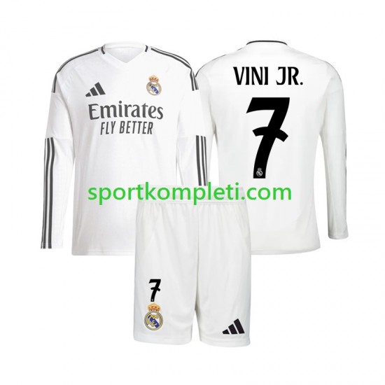 Real Madrid Djeca Domaći Nogometni Dres Vinicius Junior 7 2024-2025 Dugi Rukavi Real Madrid Djeca Domaći Nogometni Dres Vinicius Junior 7 2024-2025 Dugi Rukavi