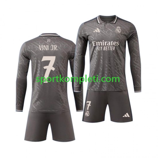 Real Madrid Djeca Treći Nogometni Dres Vinicius Junior 7 2024-2025 Dugi Rukavi
