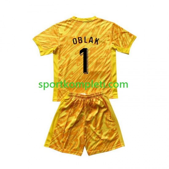 Slovenija Vratar Žuta boja Djeca Domaći Nogometni Dres Jan Oblak 1 Euro 2024 Kratki Rukavi Slovenija Vratar Žuta boja Djeca Domaći Nogometni Dres Jan Oblak 1 Euro 2024 Kratki Rukavi