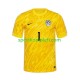 Slovenija Vratar Žuta boja Muškarci Domaći Nogometni Dres Jan Oblak 1 Euro 2024 Kratki Rukavi