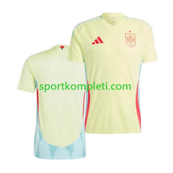 Španjolska Muškarci Gostujući Nogometni Dres Euro 2024 Kratki Rukavi Španjolska Muškarci Gostujući Nogometni Dres Euro 2024 Kratki Rukavi