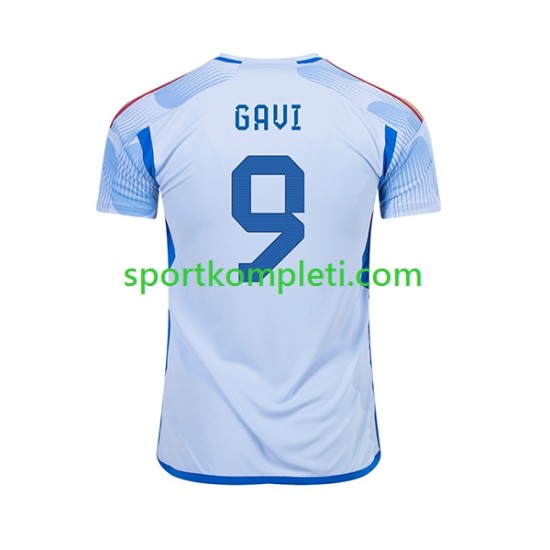 Španjolska Muškarci Gostujući Nogometni Dres Gavi 9 World Cup 2022 Kratki Rukavi