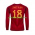 Španjolska Muškarci Domaći Nogometni Dres JORDI ALBA 18 World Cup 2022 Dugi Rukavi
