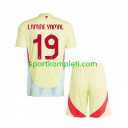 Španjolska Djeca Gostujući Nogometni Dres Lamine Yamal 19 Euro 2024 Kratki Rukavi