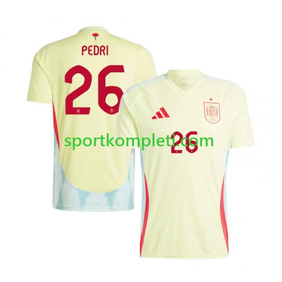 Španjolska Muškarci Gostujući Nogometni Dres Pedri 26 Euro 2024 Kratki Rukavi