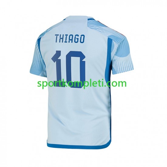 Španjolska Muškarci Gostujući Nogometni Dres Thiago 10 World Cup 2022 Kratki Rukavi